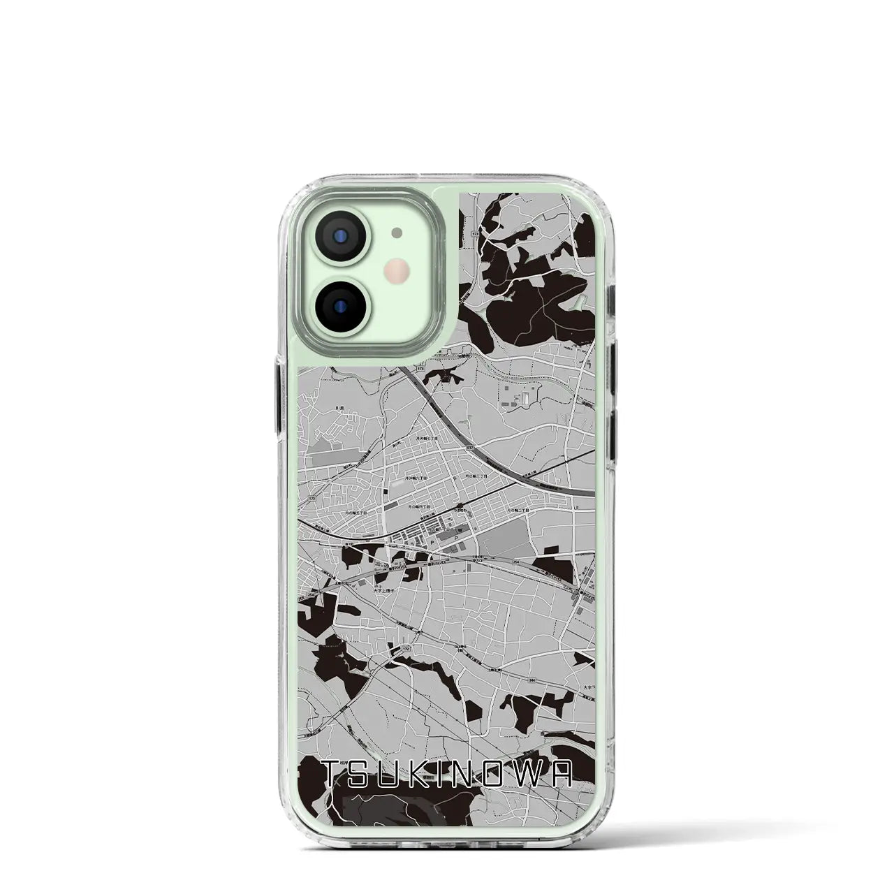 【つきのわ(埼玉県)】地図柄iPhoneケース(MagSafeタイプ)