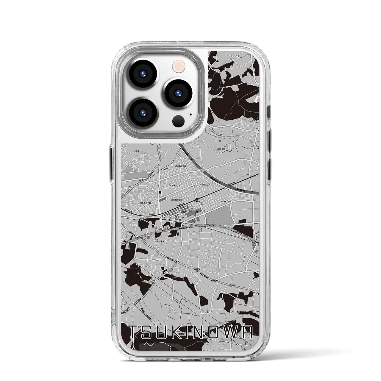 【つきのわ(埼玉県)】地図柄iPhoneケース(MagSafeタイプ)