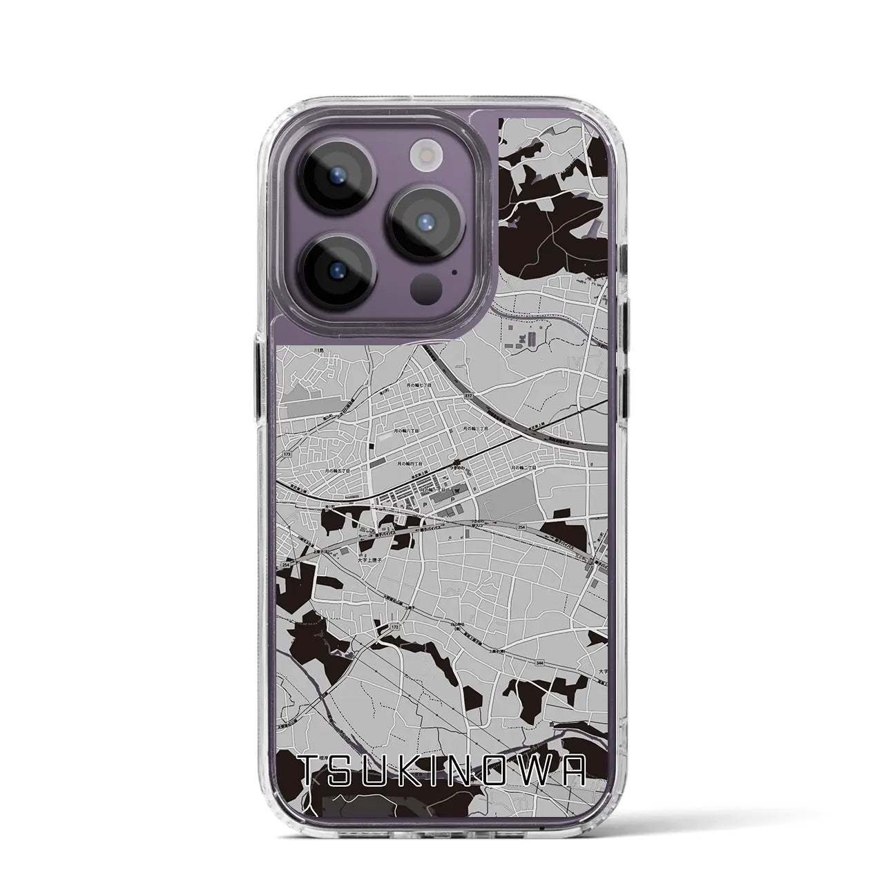 【つきのわ(埼玉県)】地図柄iPhoneケース(MagSafeタイプ)