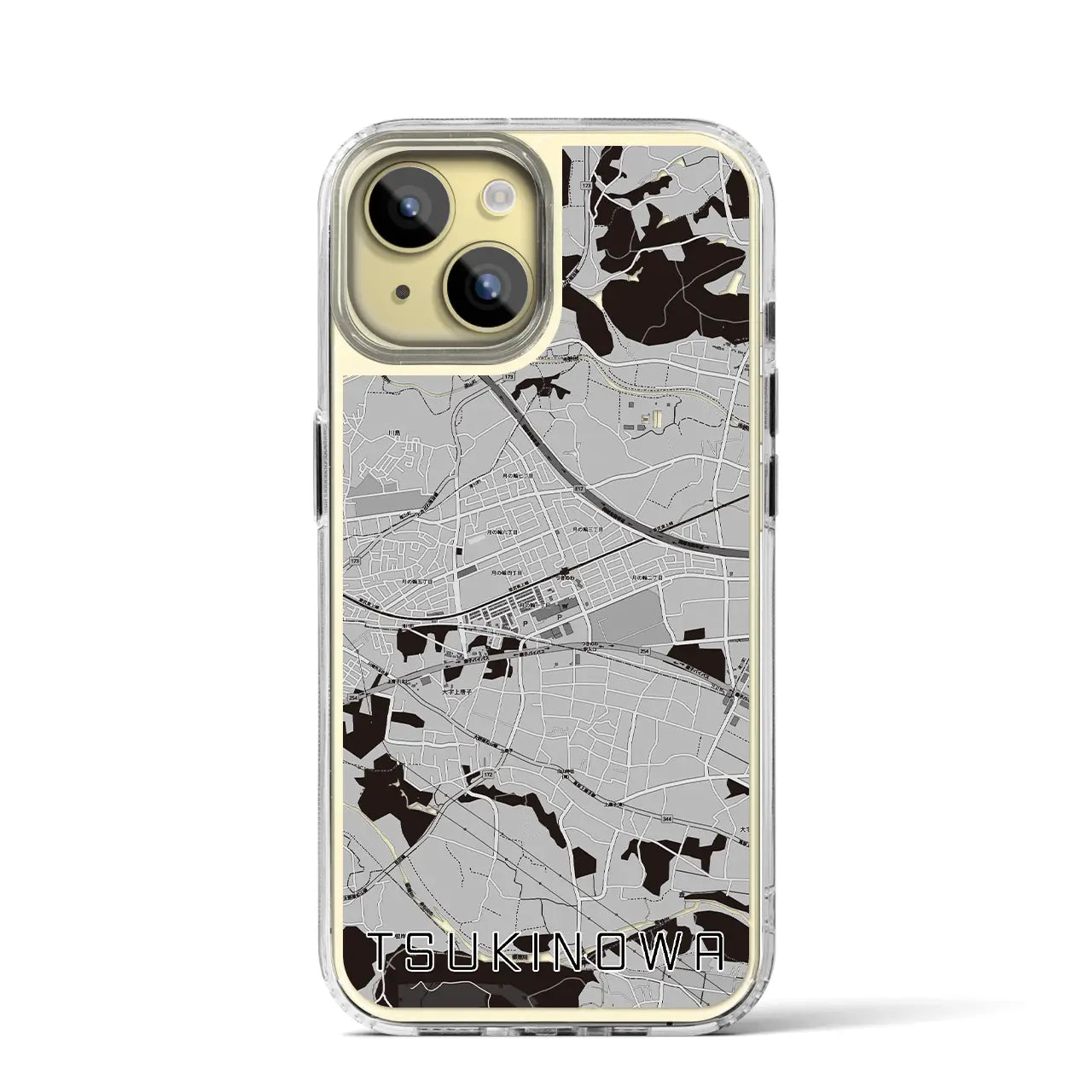 【つきのわ(埼玉県)】地図柄iPhoneケース(MagSafeタイプ)