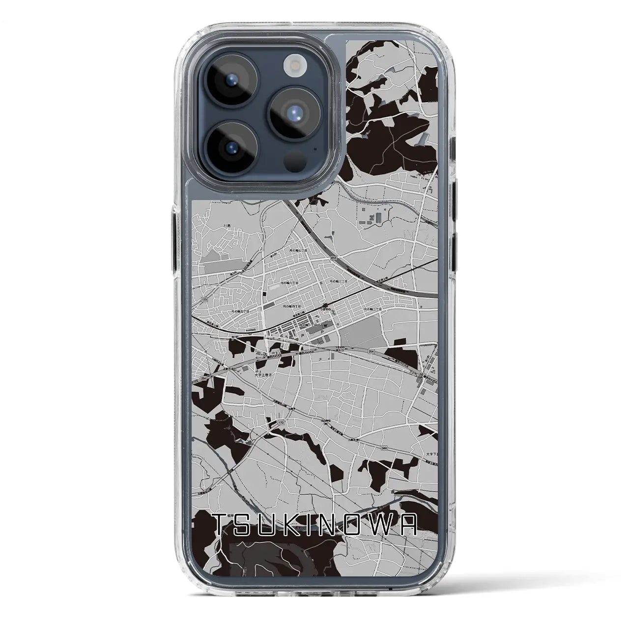 【つきのわ(埼玉県)】地図柄iPhoneケース(MagSafeタイプ)