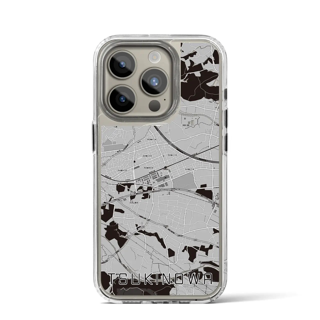 【つきのわ(埼玉県)】地図柄iPhoneケース(MagSafeタイプ)