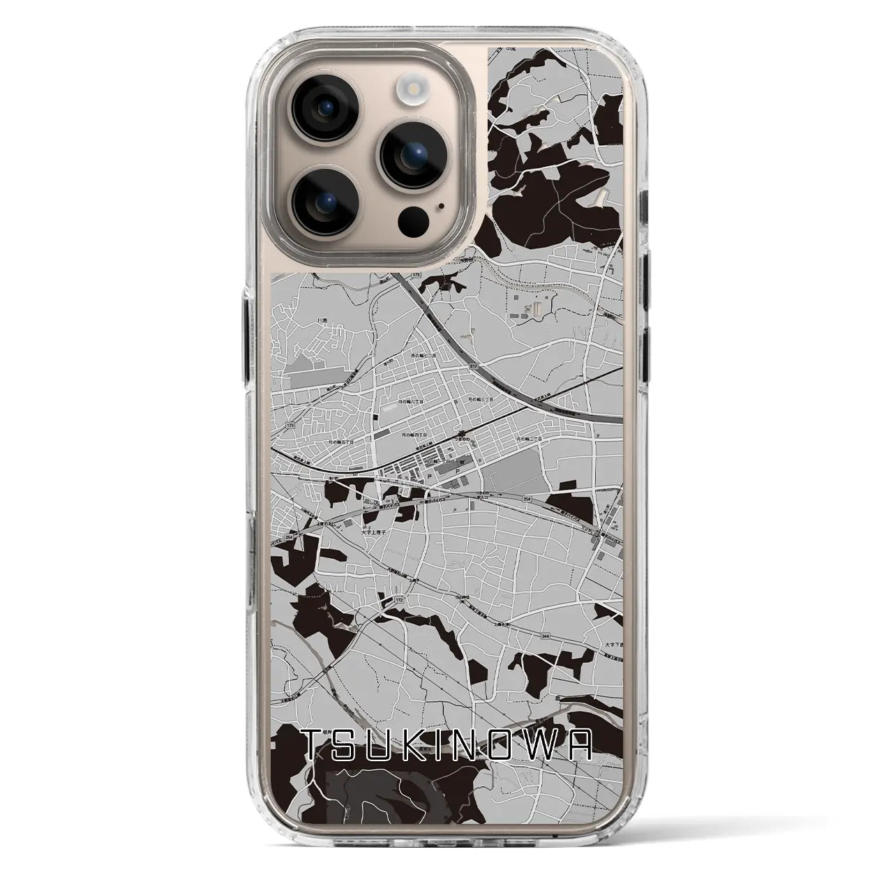 【つきのわ(埼玉県)】地図柄iPhoneケース(MagSafeタイプ)