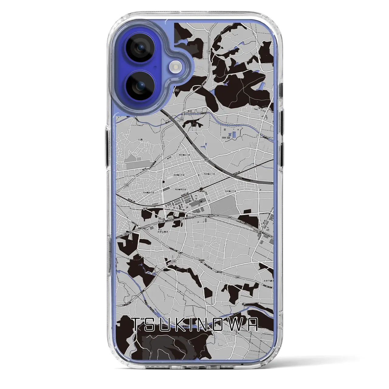 【つきのわ(埼玉県)】地図柄iPhoneケース(MagSafeタイプ)