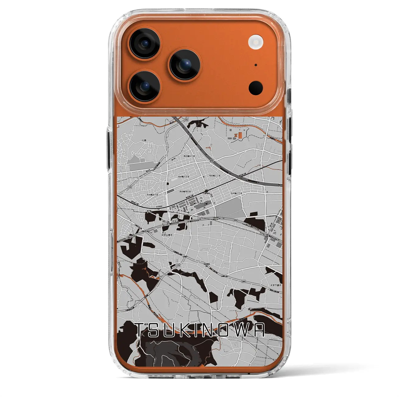 【つきのわ(埼玉県)】地図柄iPhoneケース(MagSafeタイプ)