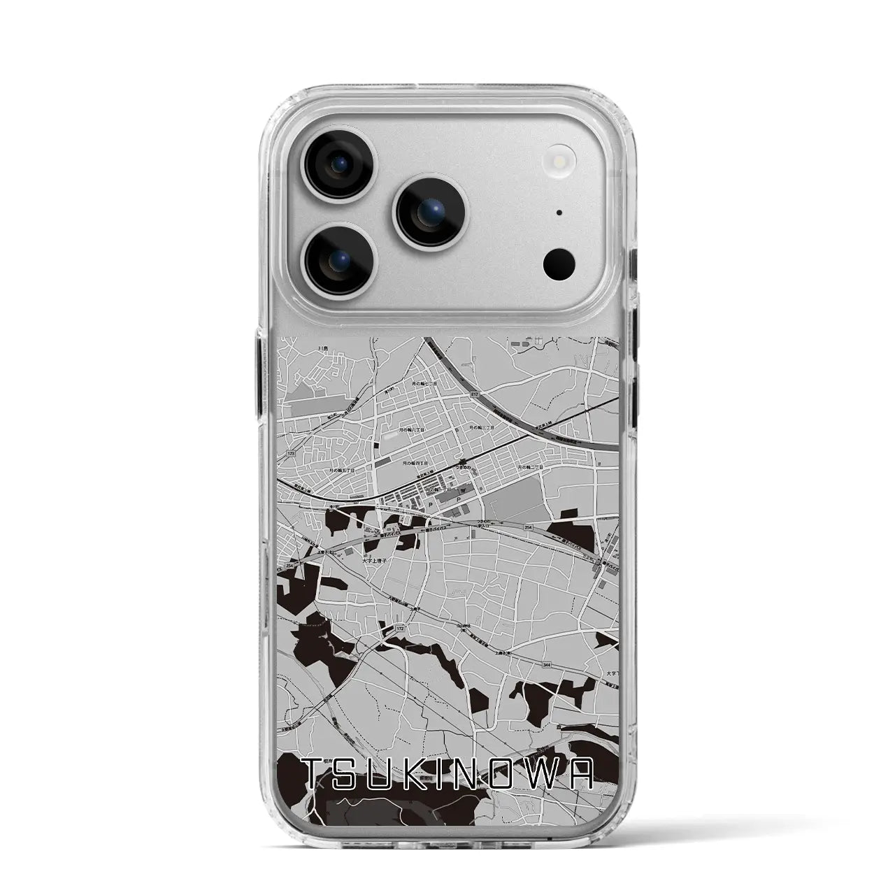 【つきのわ(埼玉県)】地図柄iPhoneケース(MagSafeタイプ)