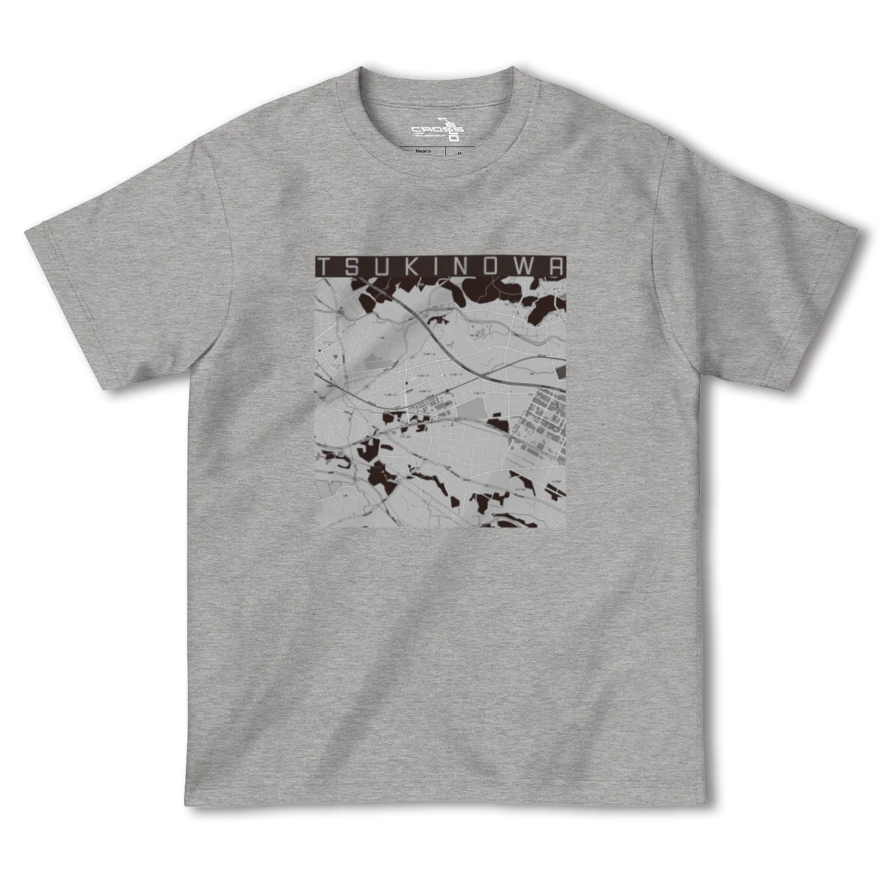 【つきのわ(埼玉県)】地図柄ヘビーウェイトTシャツ