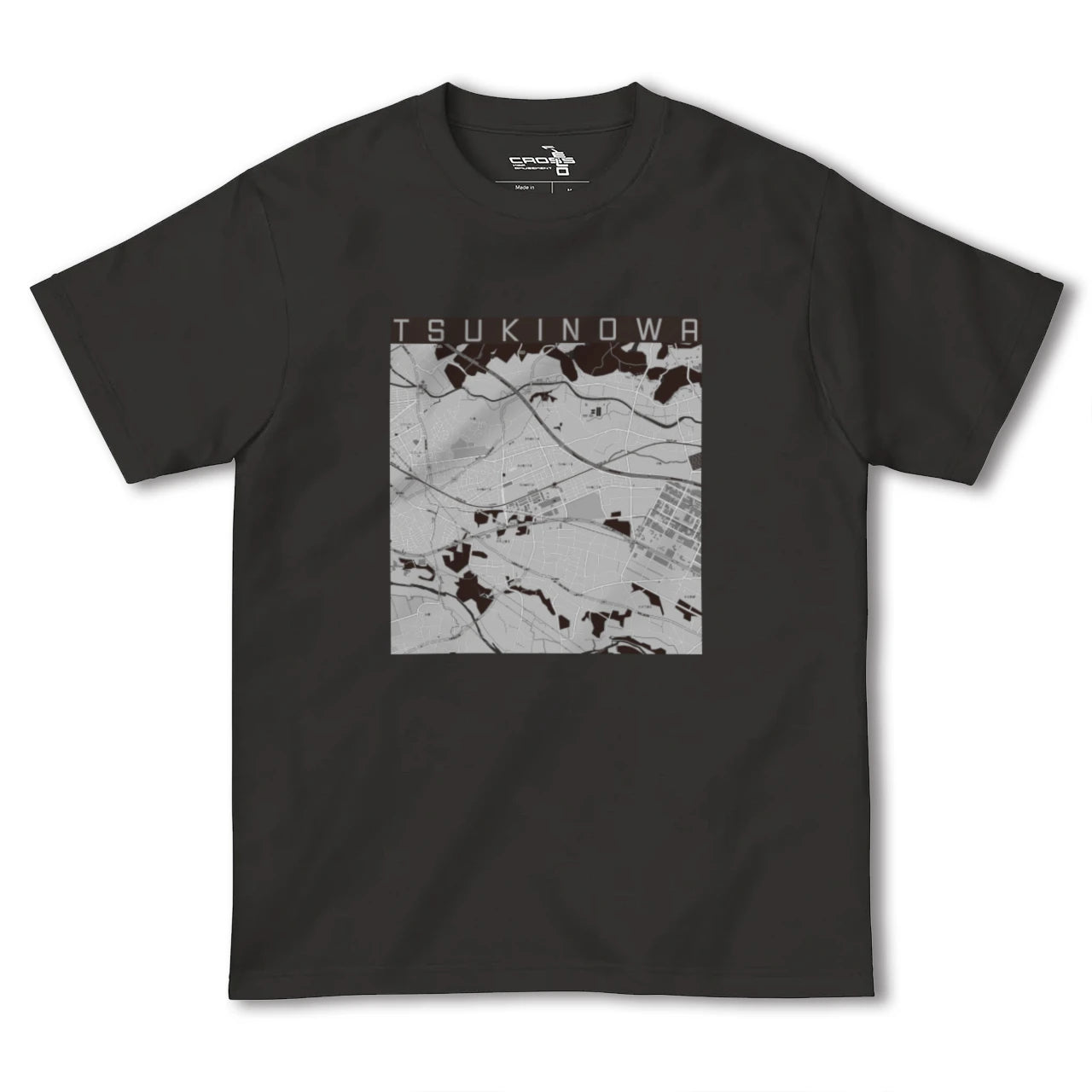 【つきのわ(埼玉県)】地図柄ヘビーウェイトTシャツ