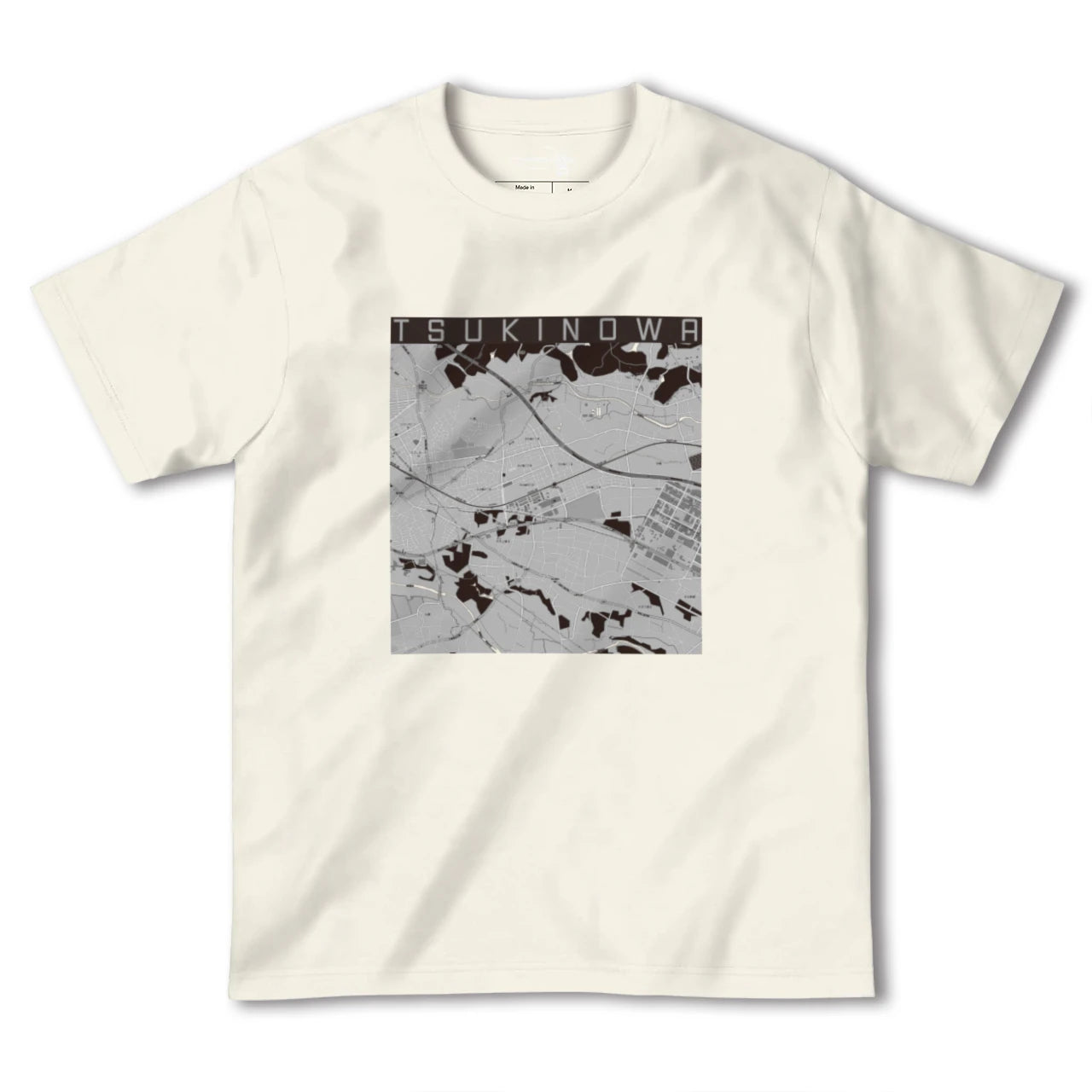 【つきのわ(埼玉県)】地図柄ヘビーウェイトTシャツ