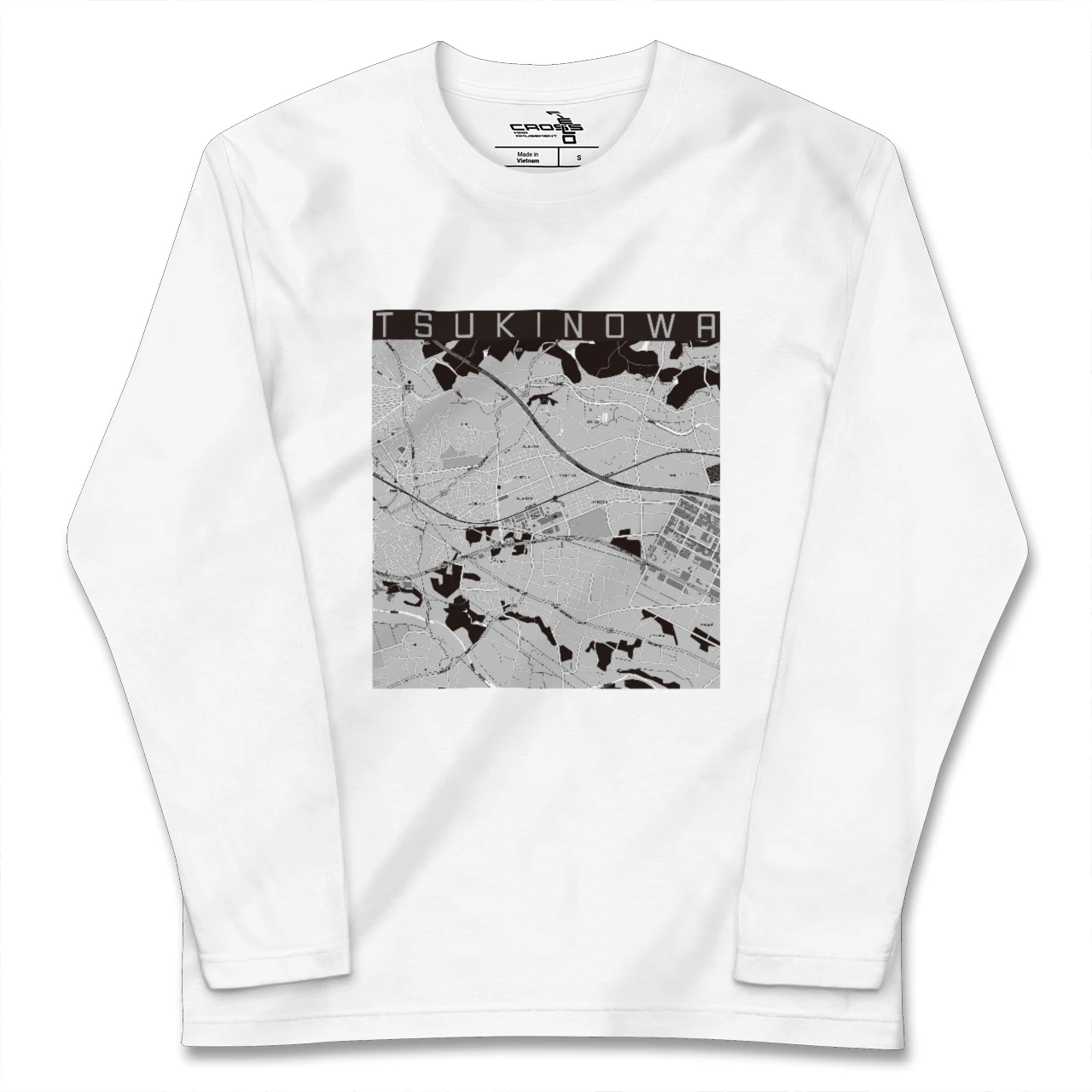 【つきのわ(埼玉県)】地図柄ロングスリーブTシャツ