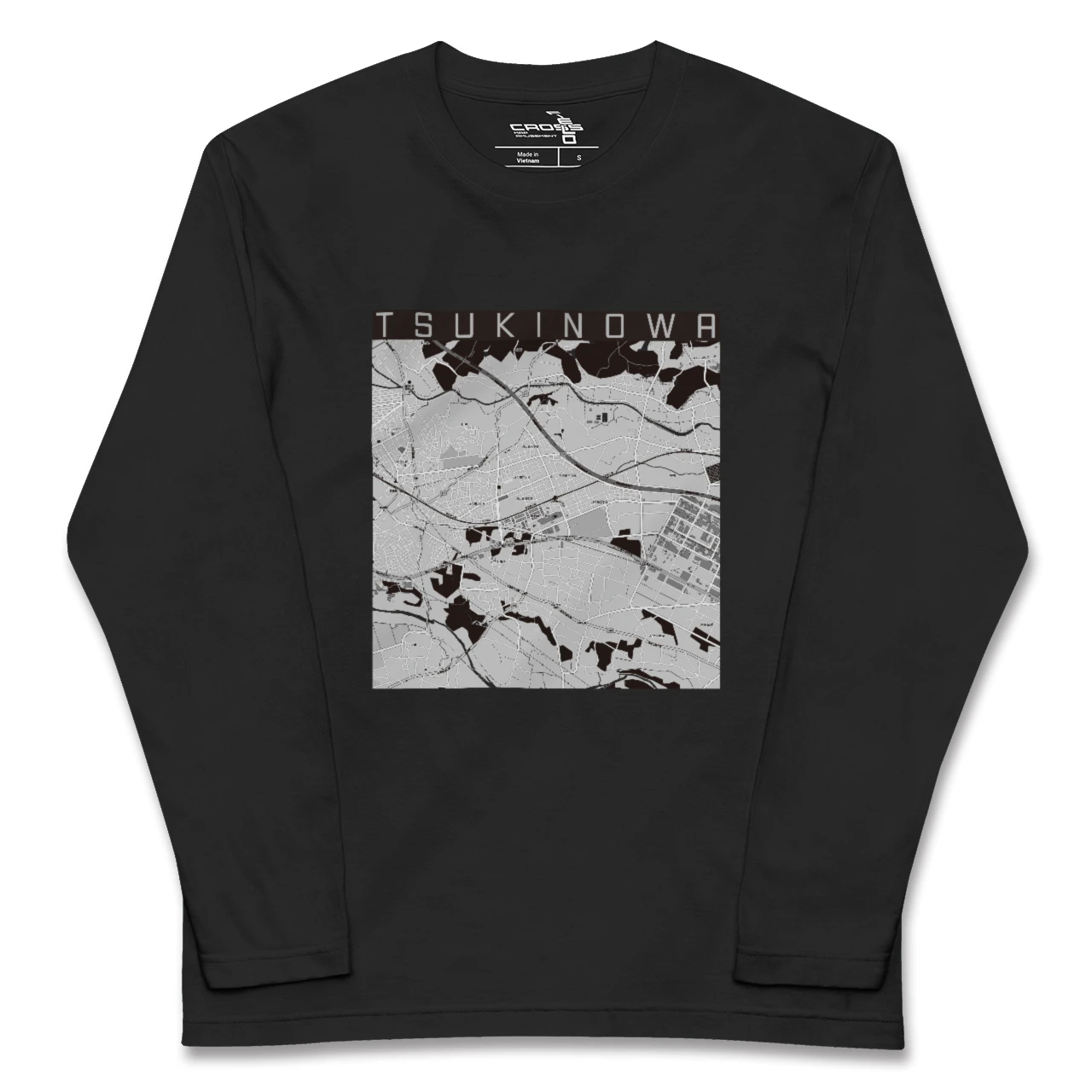 【つきのわ(埼玉県)】地図柄ロングスリーブTシャツ