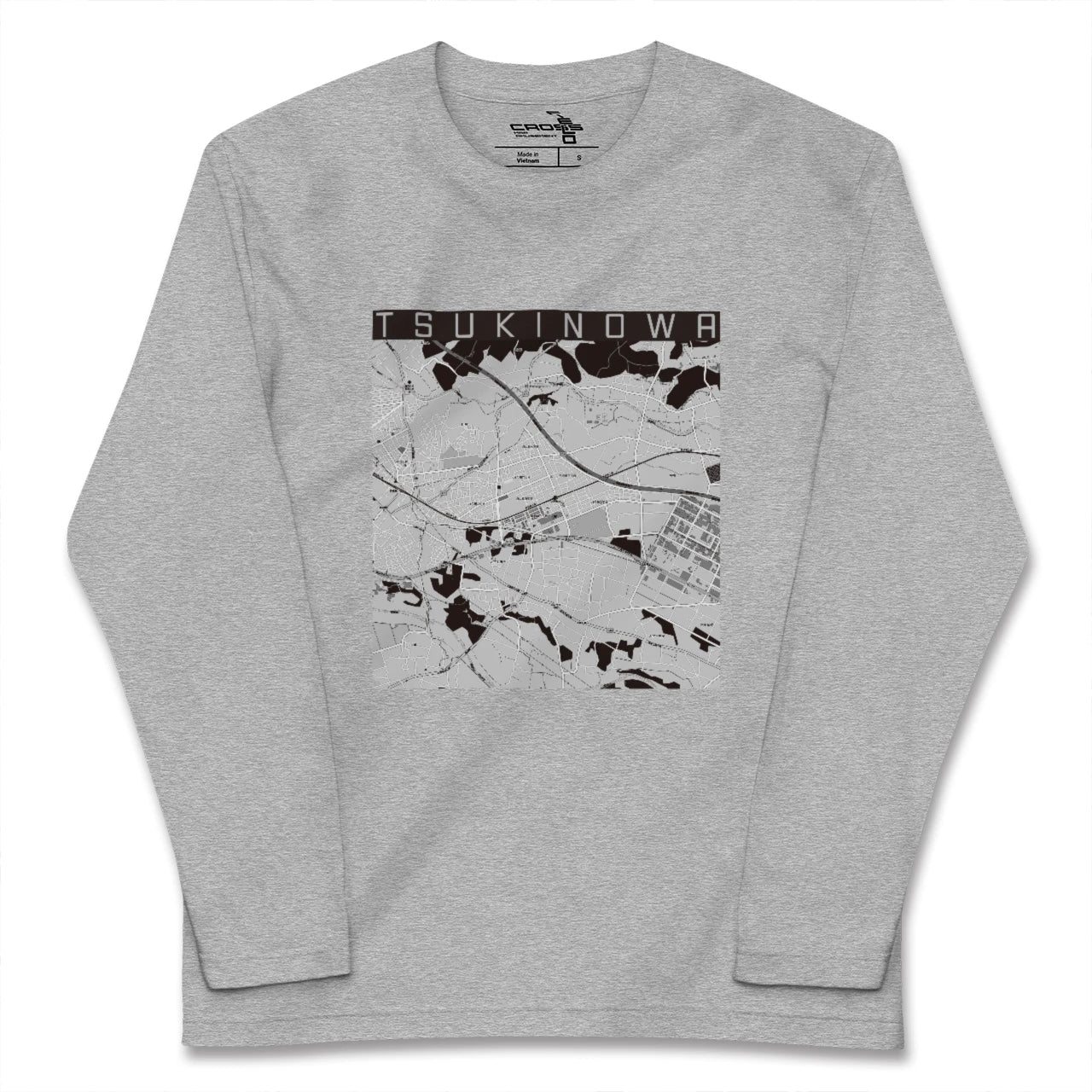 【つきのわ(埼玉県)】地図柄ロングスリーブTシャツ