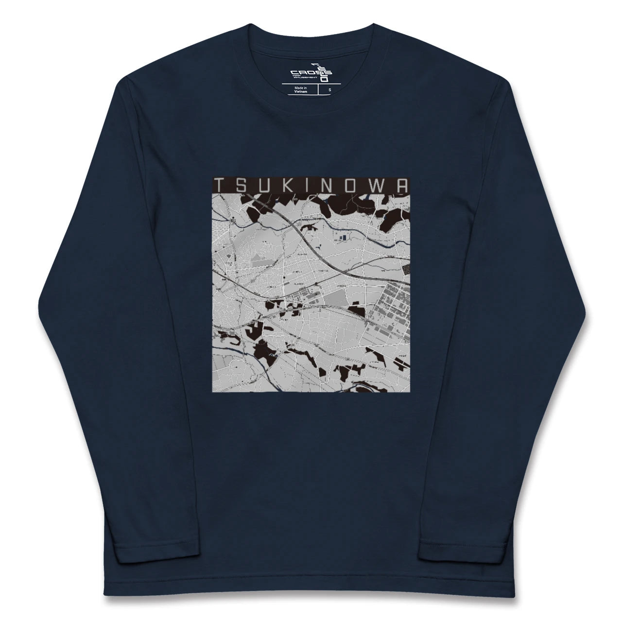 【つきのわ(埼玉県)】地図柄ロングスリーブTシャツ