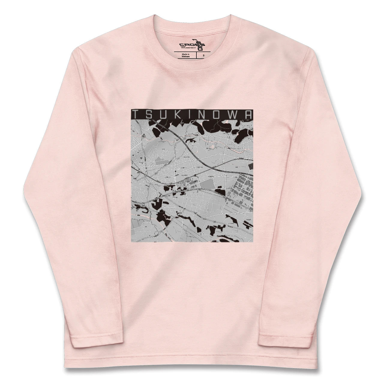 【つきのわ(埼玉県)】地図柄ロングスリーブTシャツ