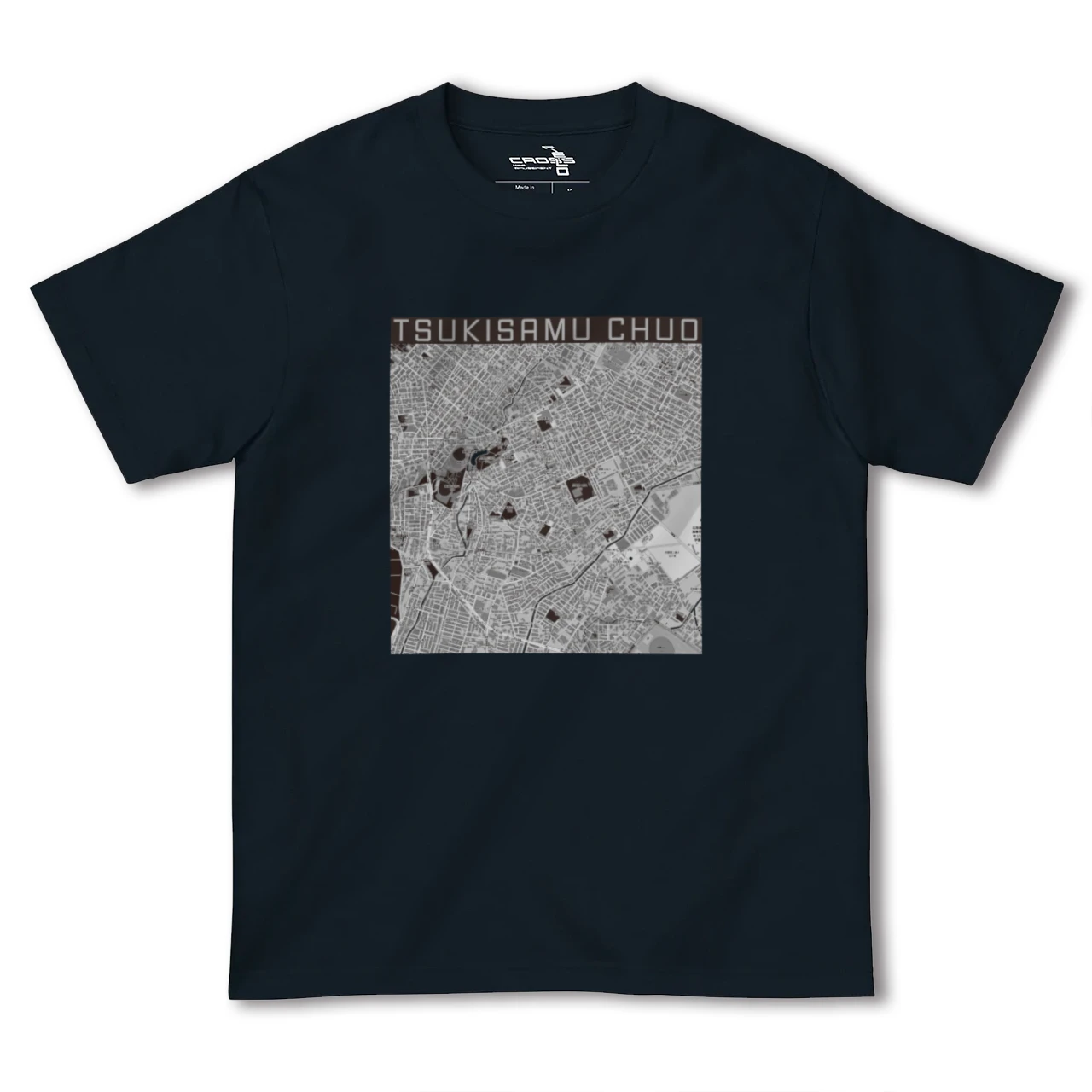 【月寒中央(北海道)】地図柄ヘビーウェイトTシャツ