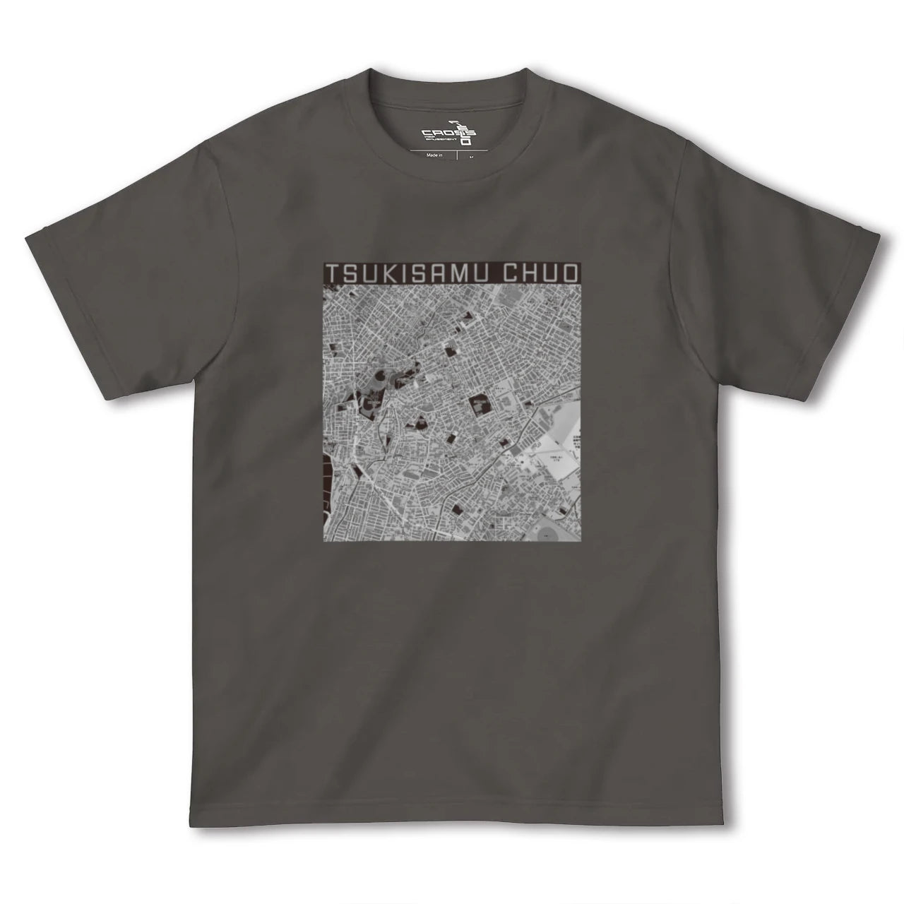 【月寒中央(北海道)】地図柄ヘビーウェイトTシャツ