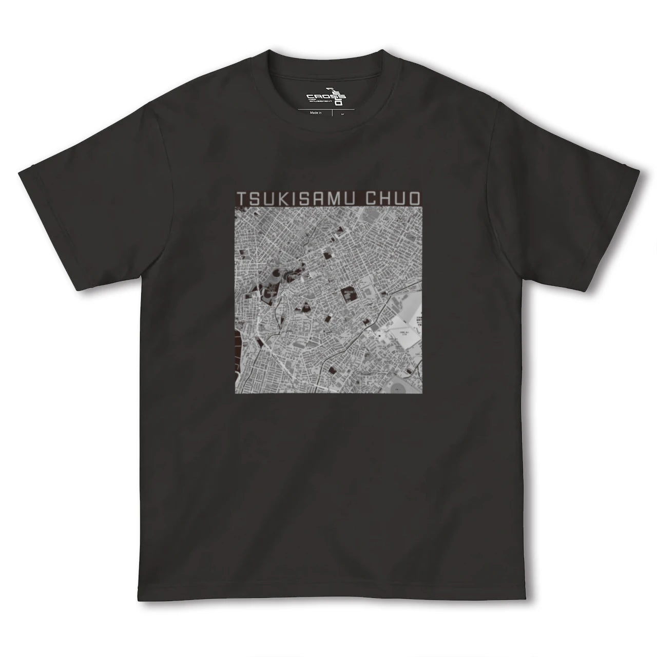 【月寒中央(北海道)】地図柄ヘビーウェイトTシャツ