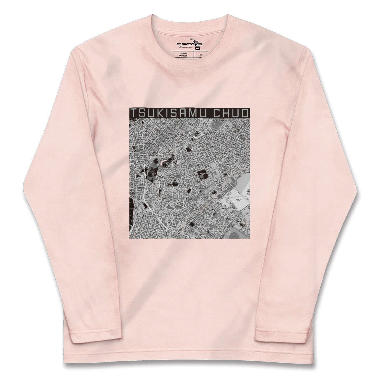 【月寒中央(北海道)】地図柄ロングスリーブTシャツ