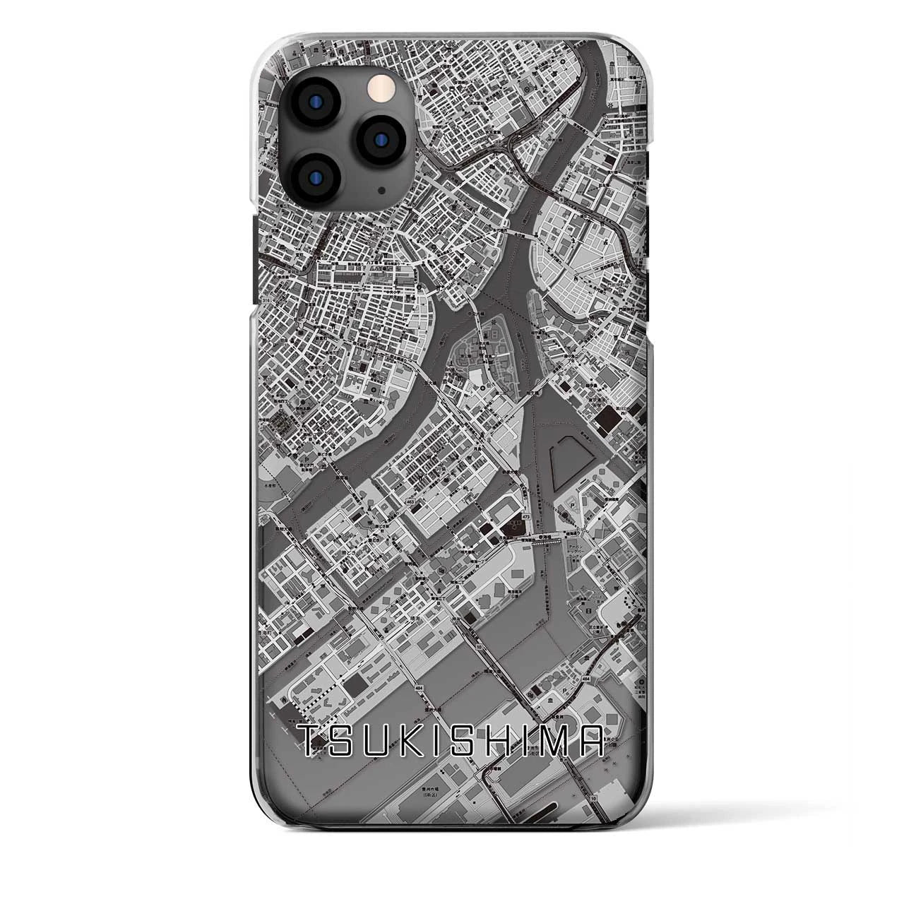 【月島(東京都)】地図柄iPhoneケース(クリアタイプ)