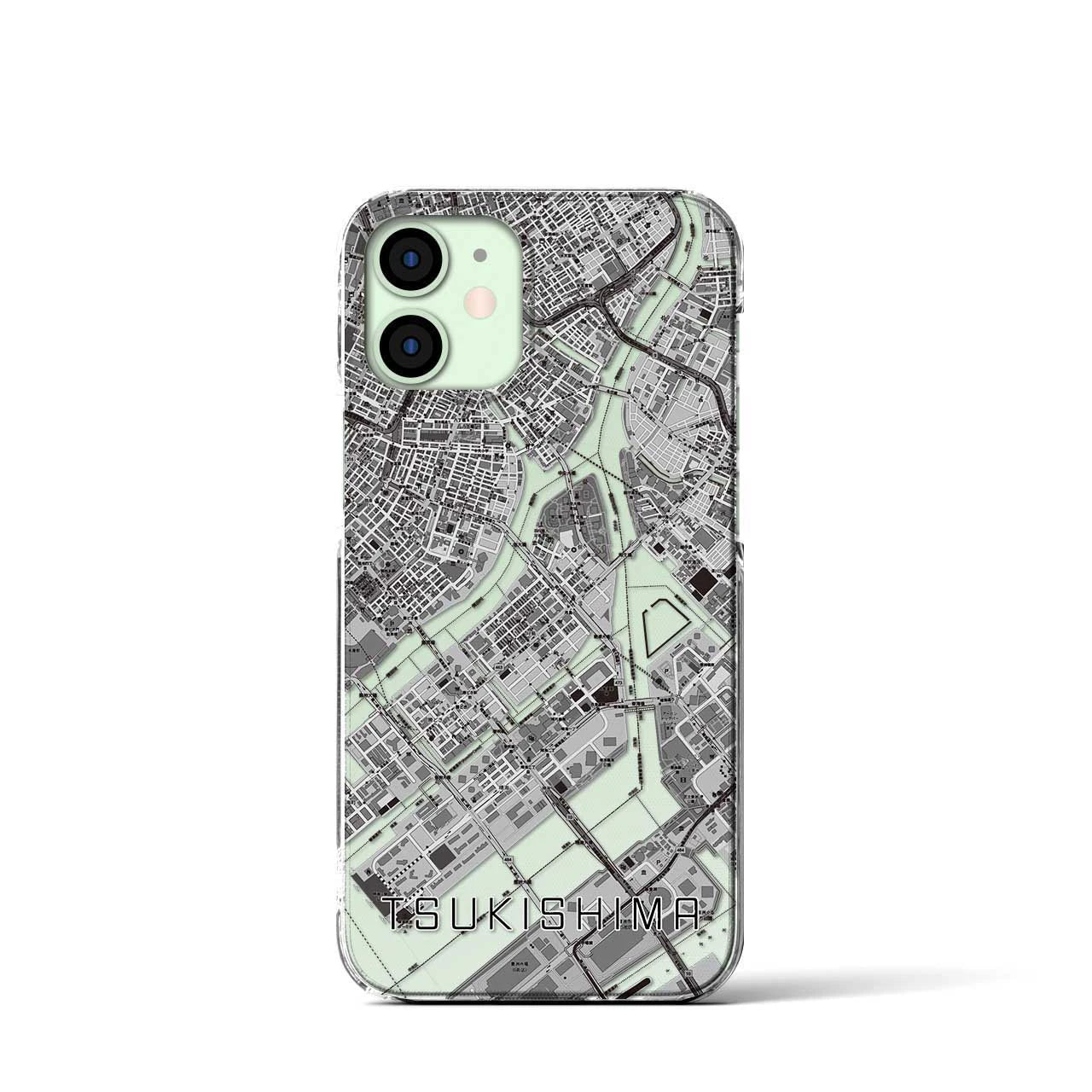 【月島(東京都)】地図柄iPhoneケース(クリアタイプ)
