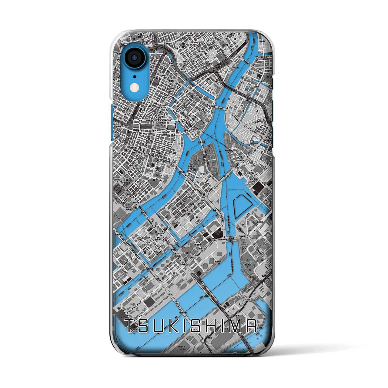 【月島(東京都)】地図柄iPhoneケース(クリアタイプ)