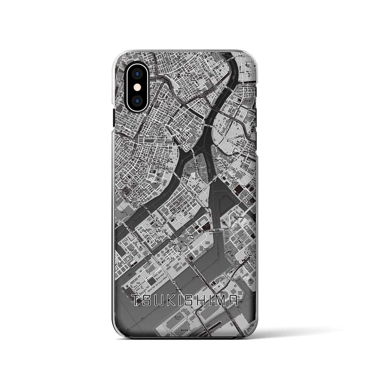 【月島(東京都)】地図柄iPhoneケース(クリアタイプ)