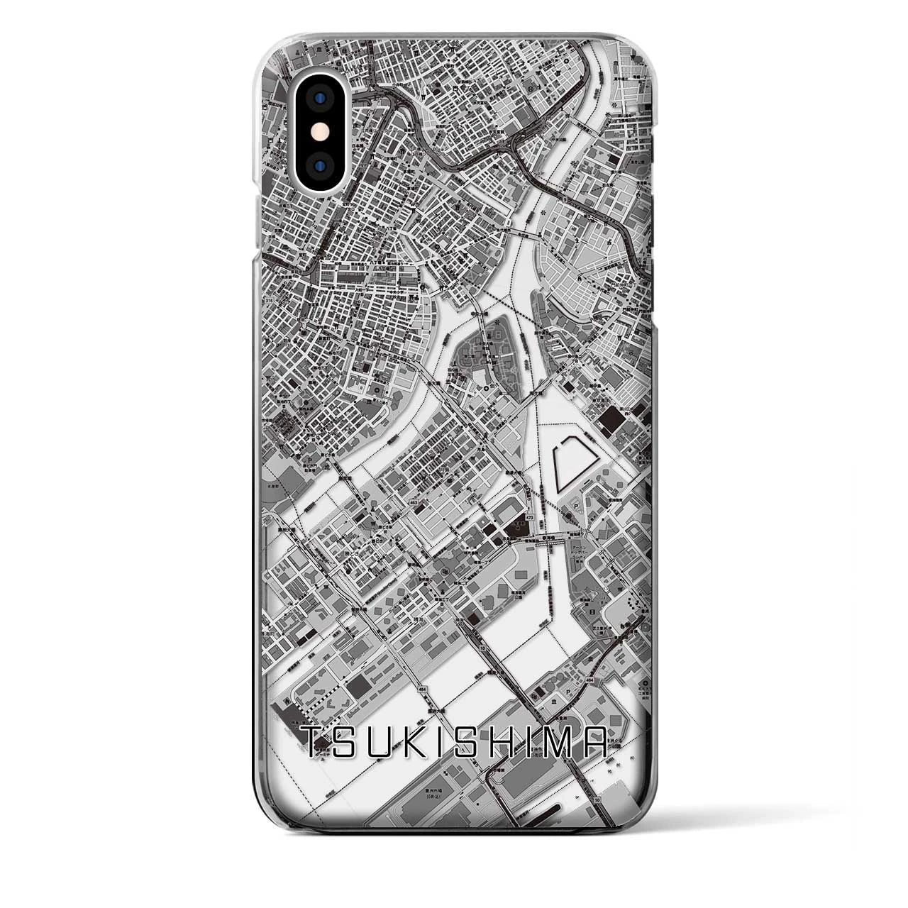 【月島(東京都)】地図柄iPhoneケース(クリアタイプ)