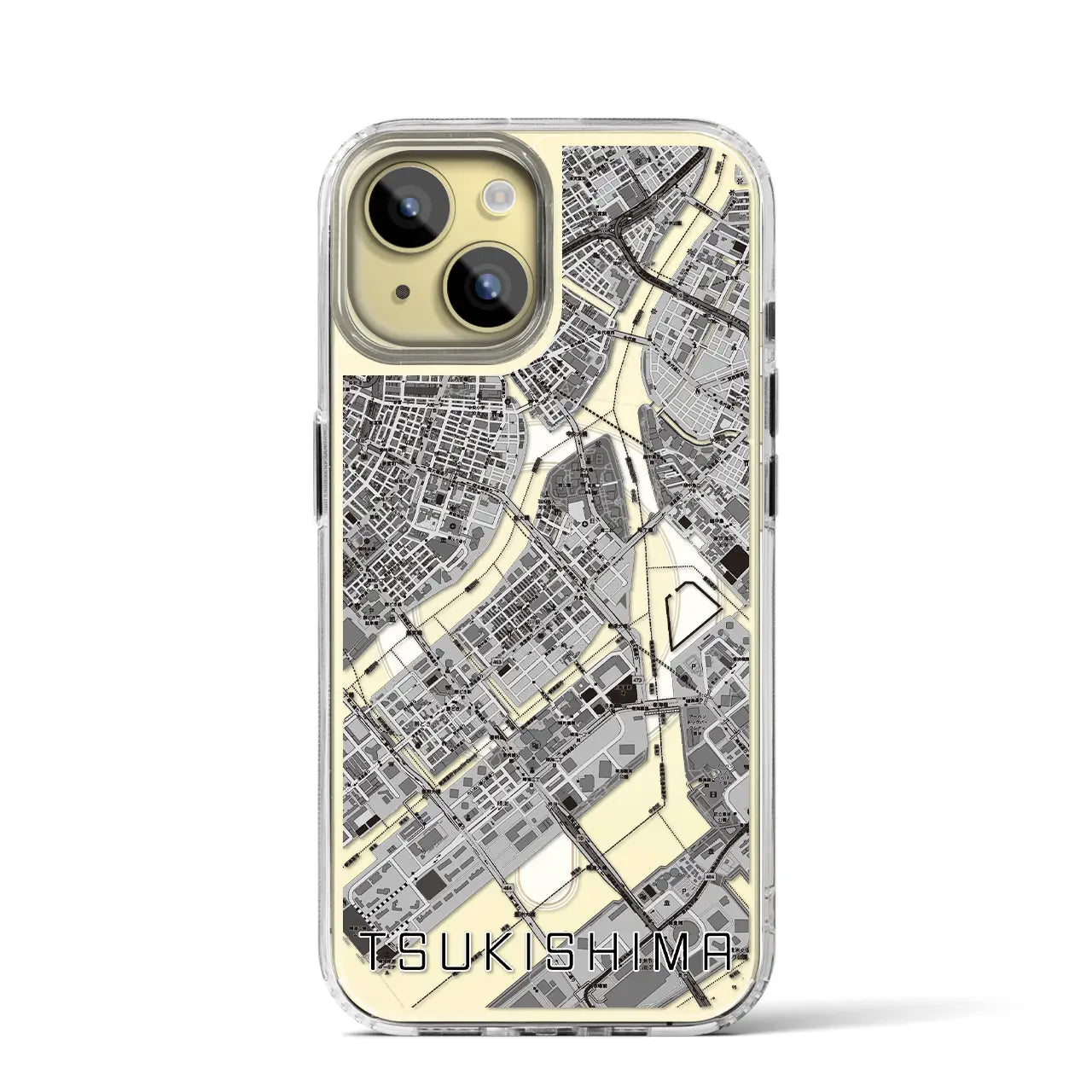 【月島(東京都)】地図柄iPhoneケース(MagSafeタイプ)