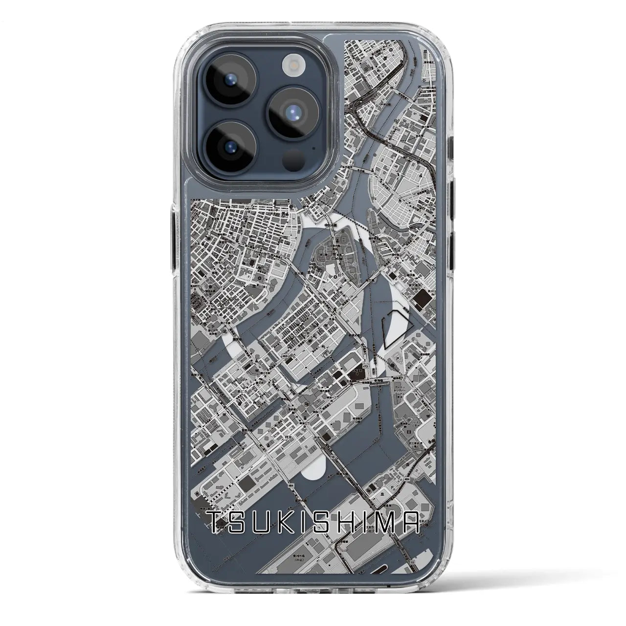 【月島(東京都)】地図柄iPhoneケース(MagSafeタイプ)