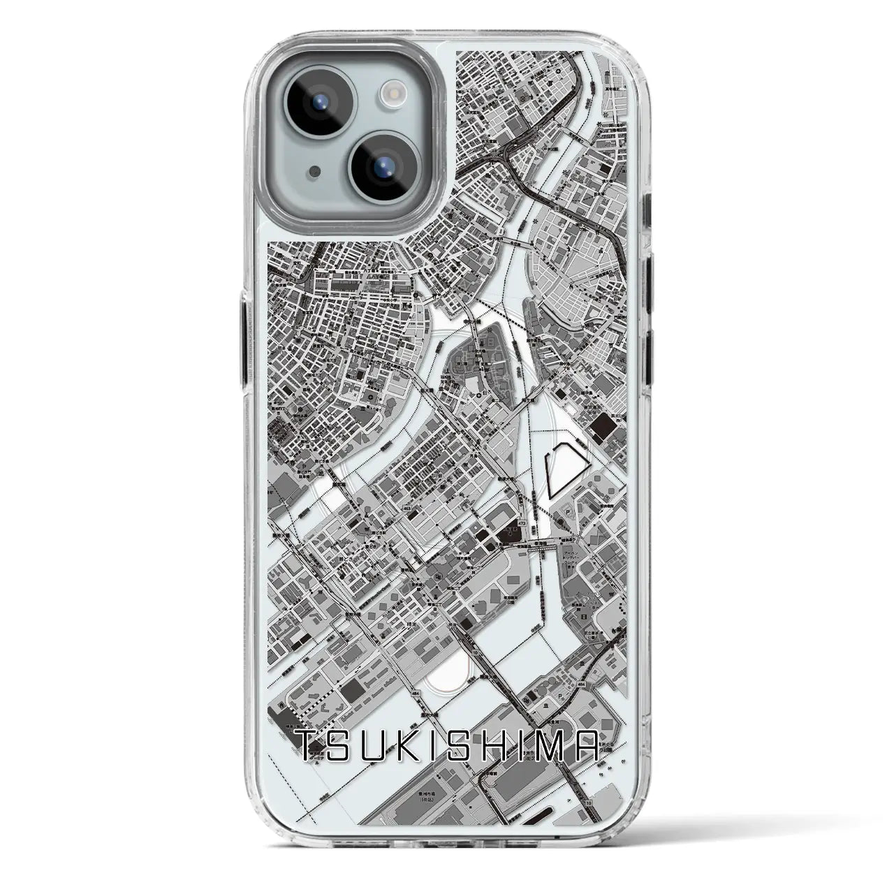 【月島(東京都)】地図柄iPhoneケース(MagSafeタイプ)