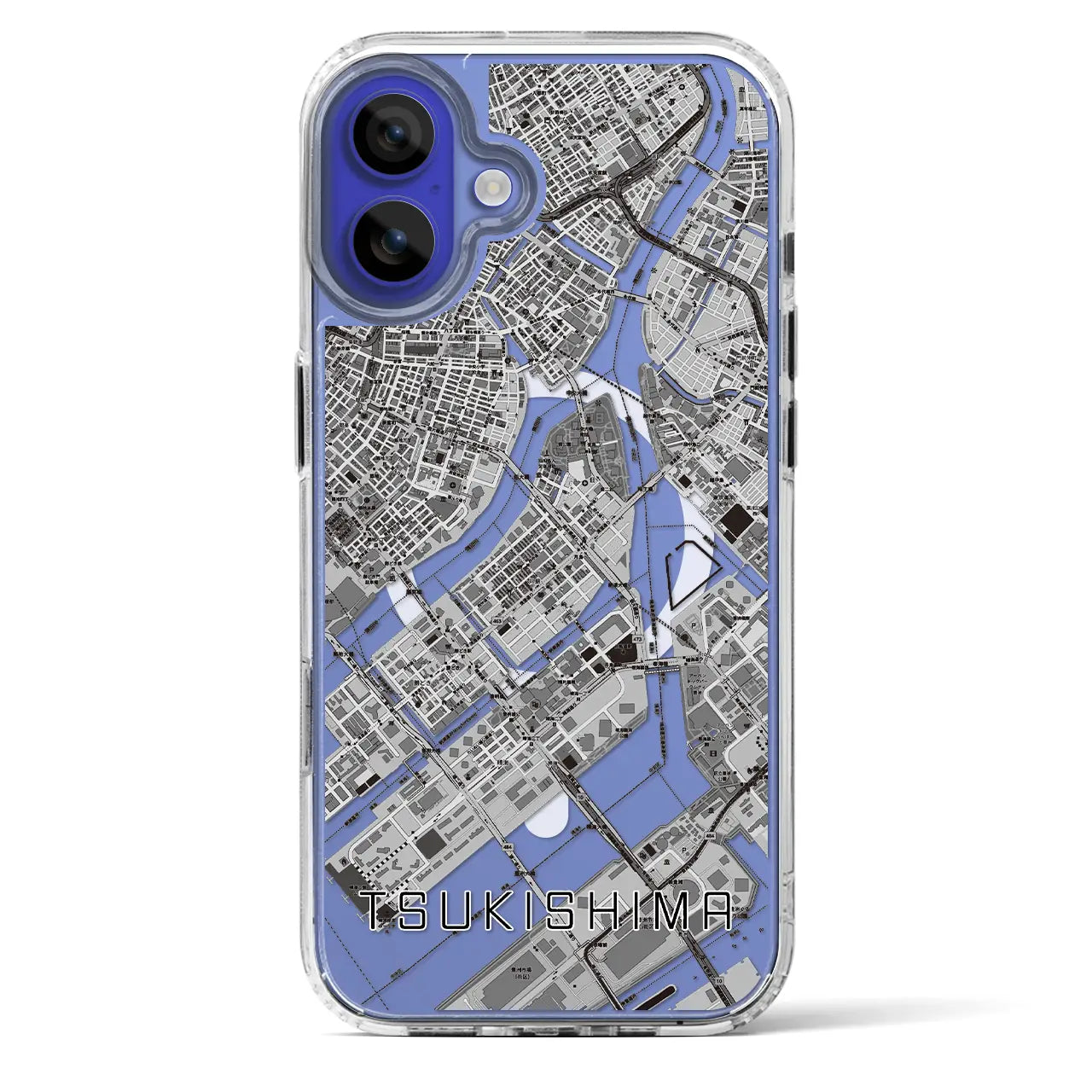 【月島(東京都)】地図柄iPhoneケース(MagSafeタイプ)