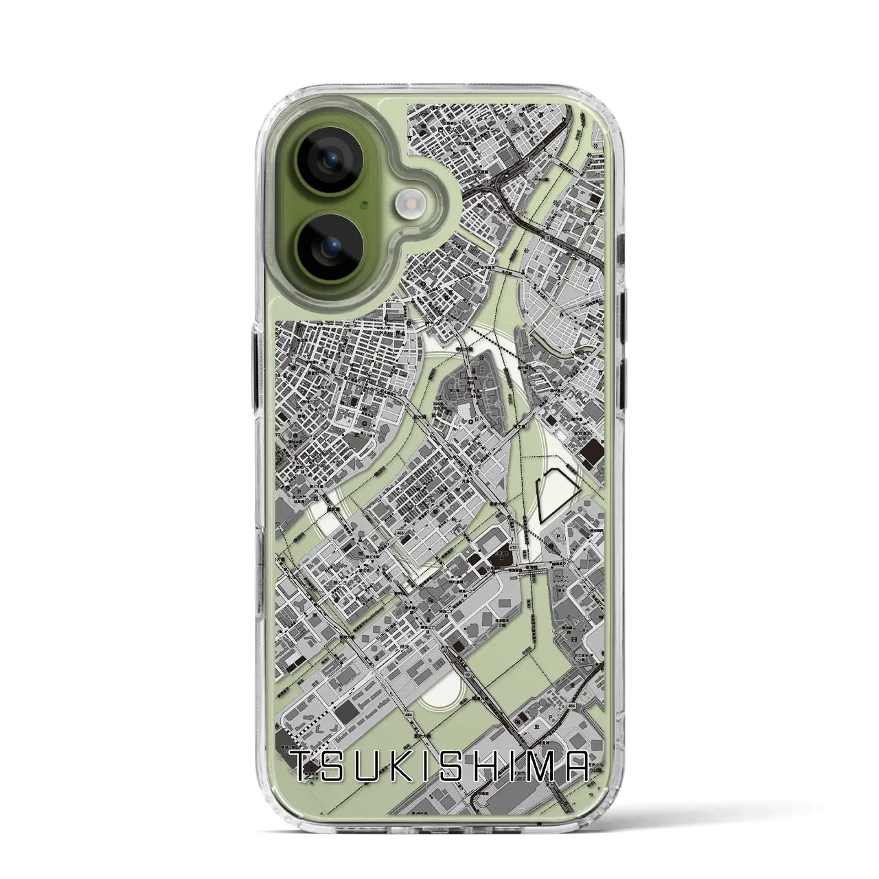 【月島(東京都)】地図柄iPhoneケース(MagSafeタイプ)