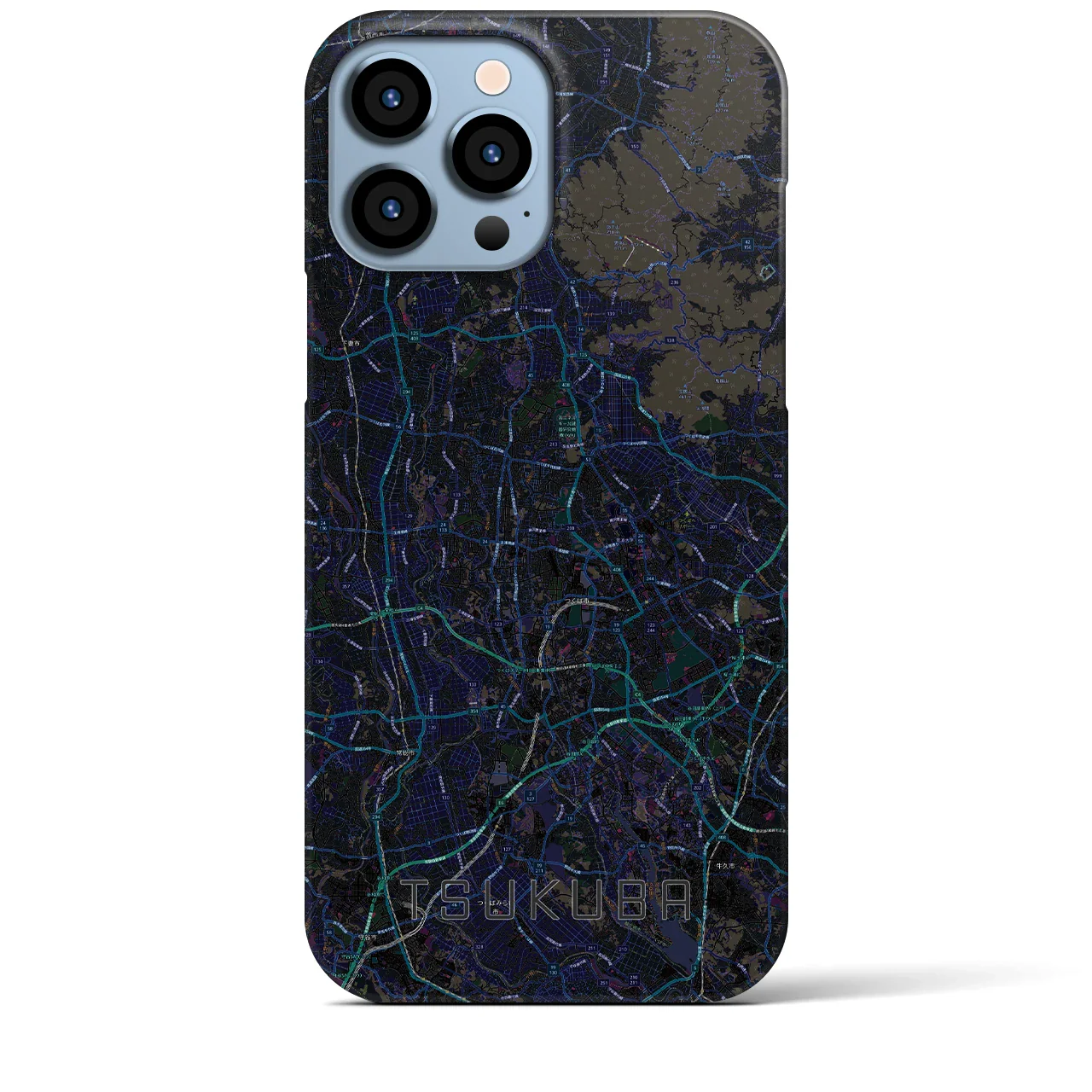 【つくば2(茨城県)】地図柄iPhoneケース(バックカバータイプ)