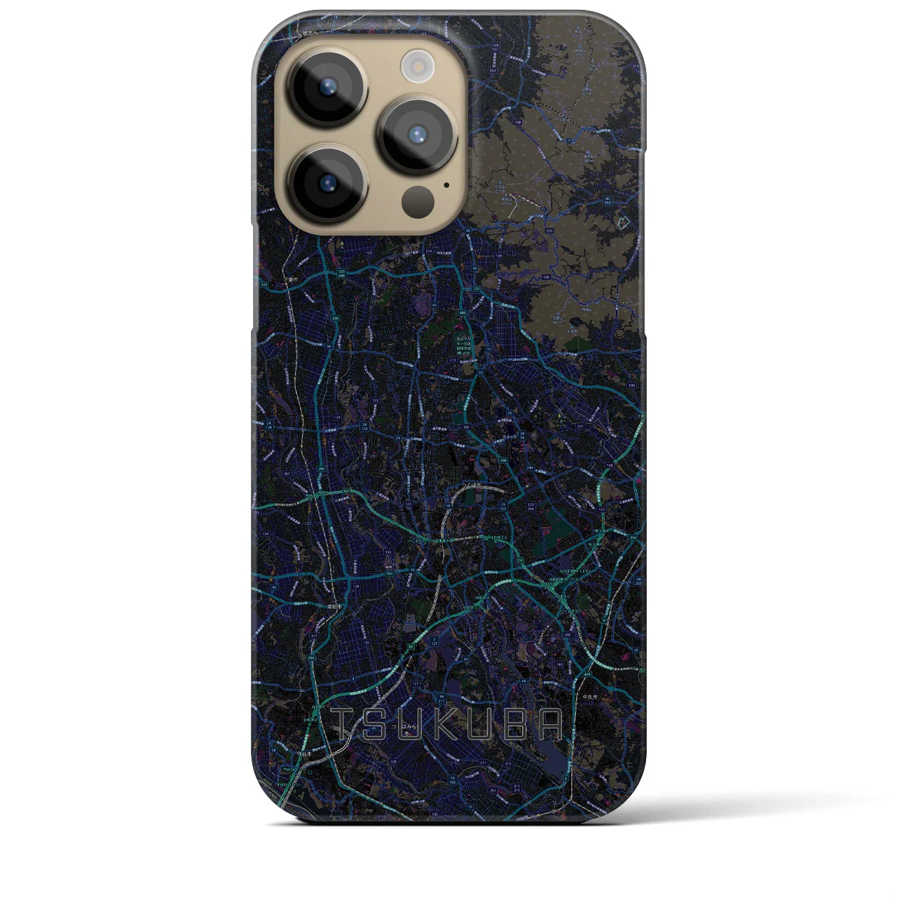【つくば2(茨城県)】地図柄iPhoneケース(バックカバータイプ)