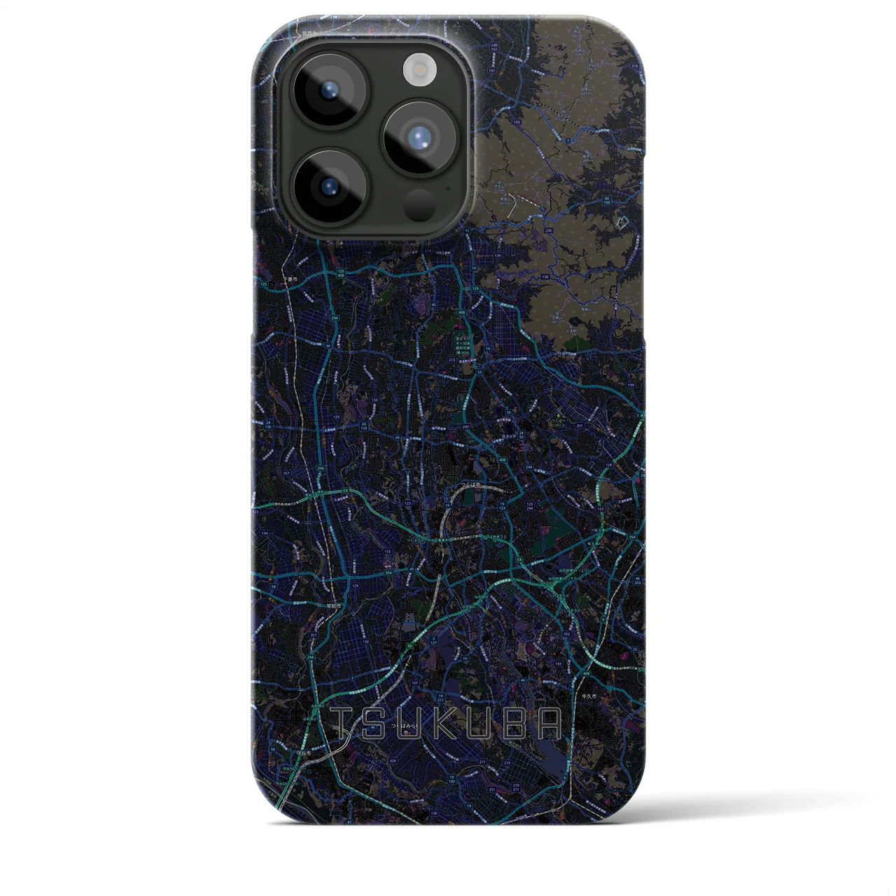 【つくば2(茨城県)】地図柄iPhoneケース(バックカバータイプ)