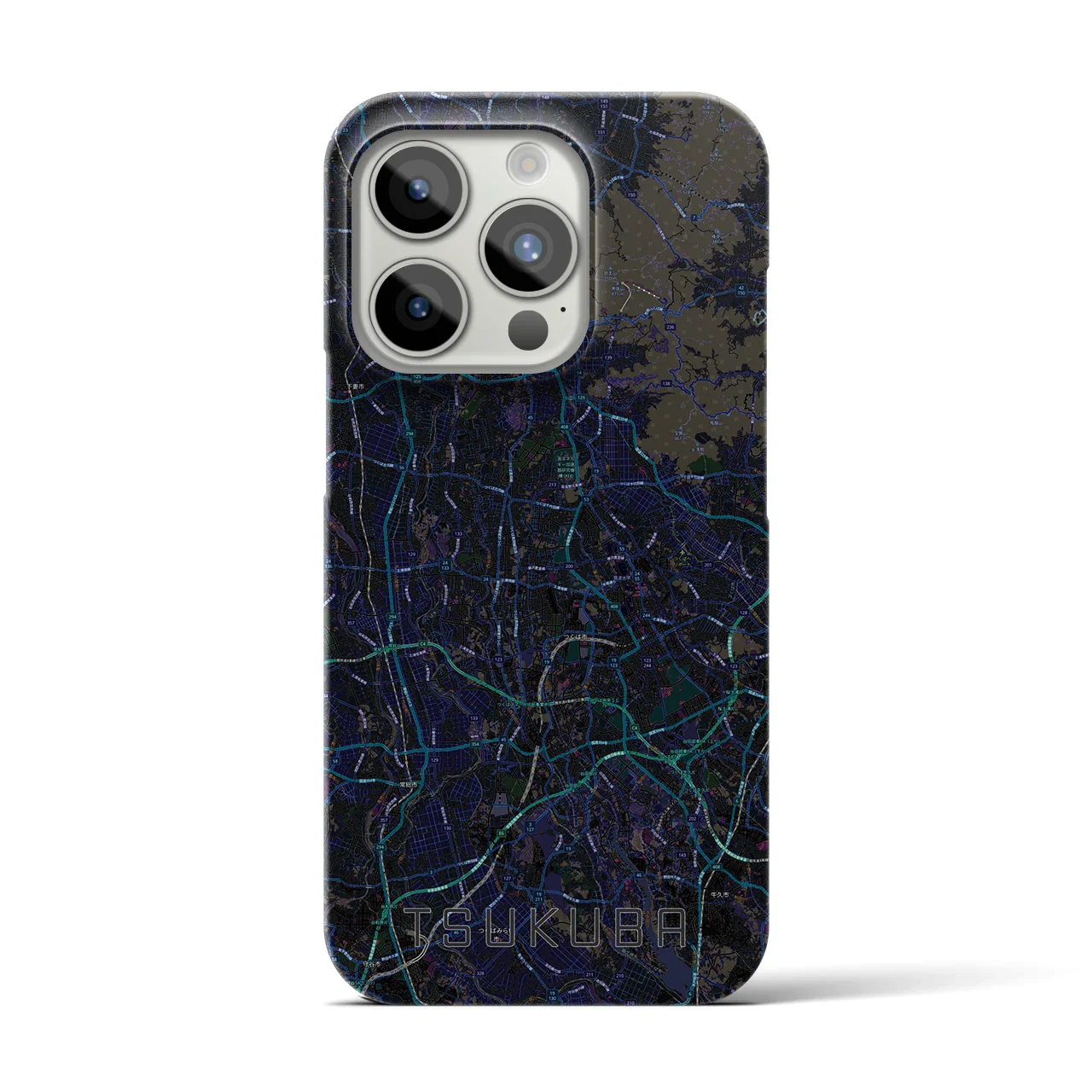 【つくば2(茨城県)】地図柄iPhoneケース(バックカバータイプ)