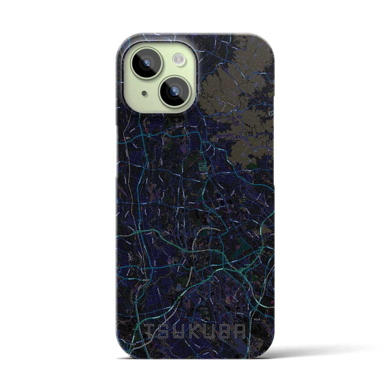 【つくば2(茨城県)】地図柄iPhoneケース(バックカバータイプ)