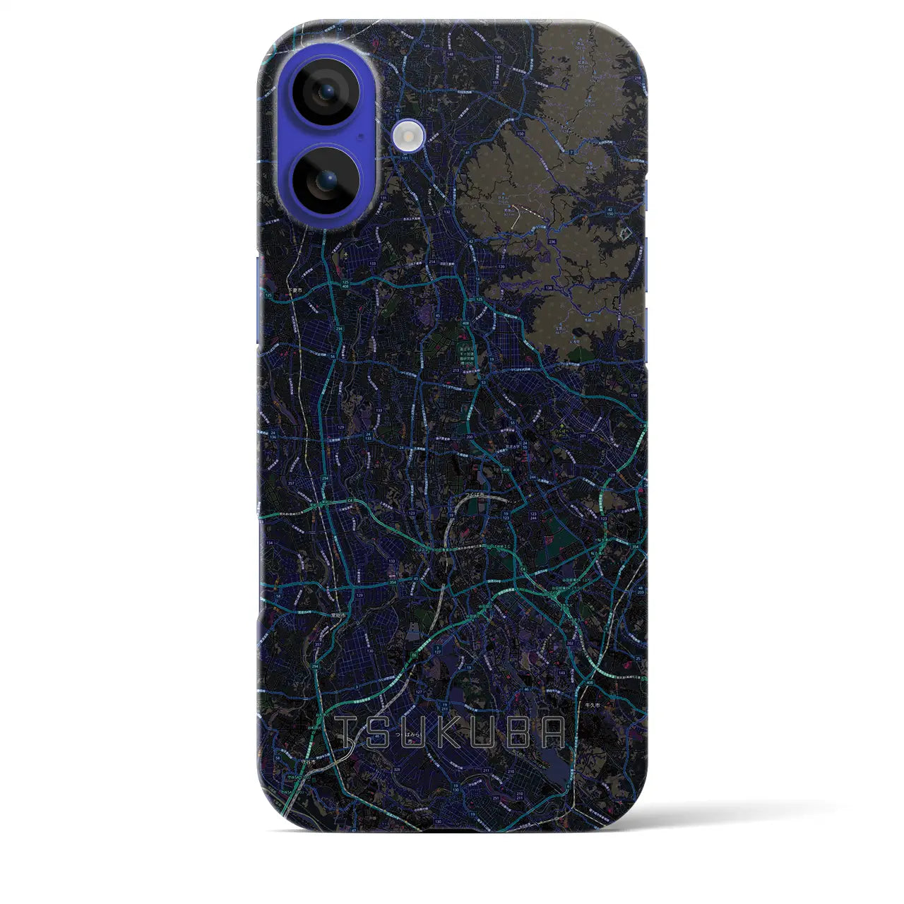 【つくば2(茨城県)】地図柄iPhoneケース(バックカバータイプ)