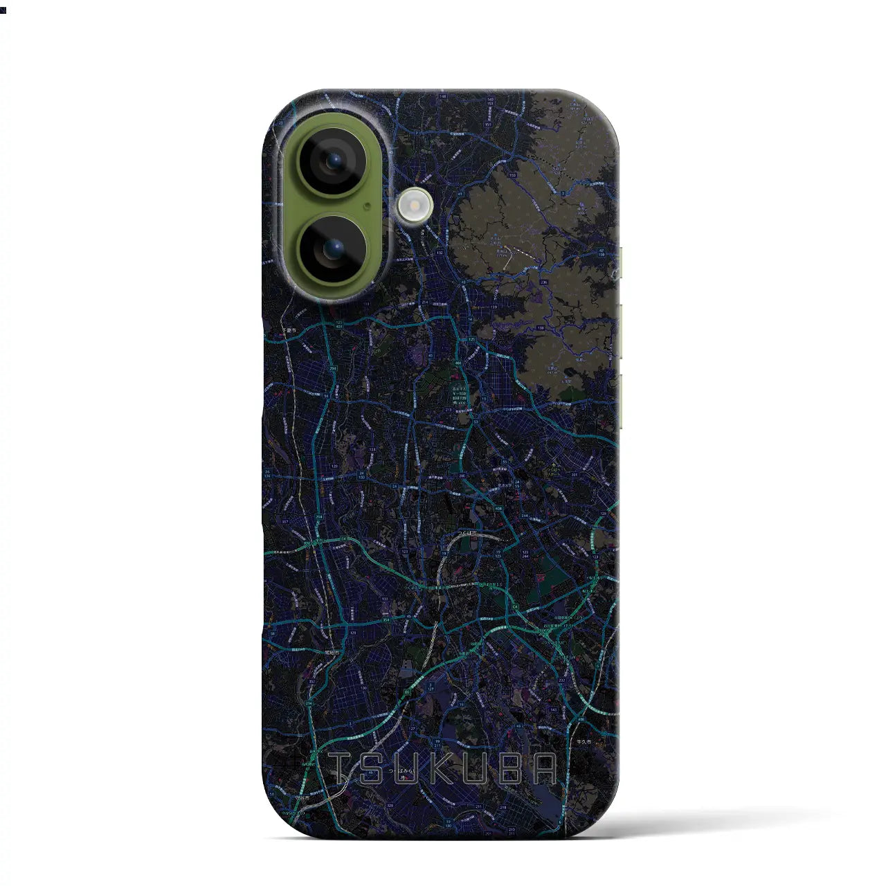 【つくば2(茨城県)】地図柄iPhoneケース(バックカバータイプ)