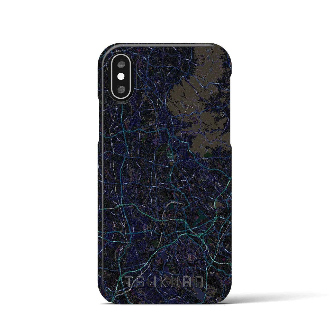 【つくば2(茨城県)】地図柄iPhoneケース(バックカバータイプ)