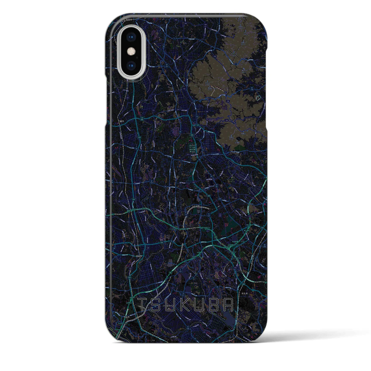 【つくば2(茨城県)】地図柄iPhoneケース(バックカバータイプ)