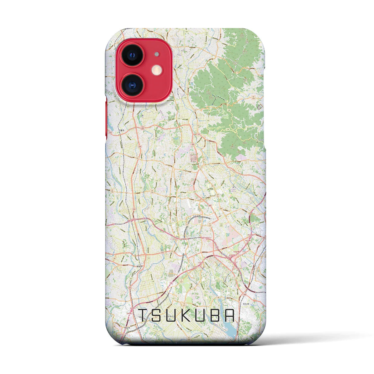 【つくば2(茨城県)】地図柄iPhoneケース(バックカバータイプ)