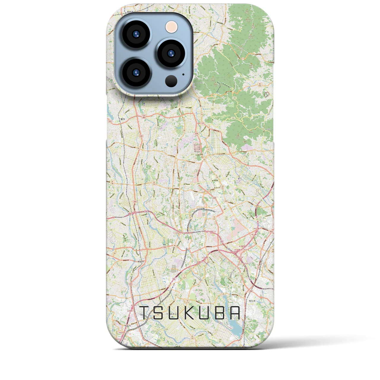 【つくば2(茨城県)】地図柄iPhoneケース(バックカバータイプ)