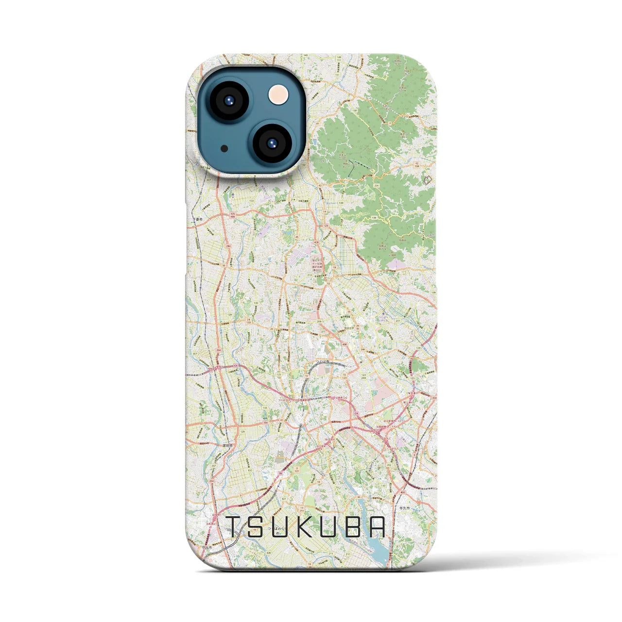 【つくば2(茨城県)】地図柄iPhoneケース(バックカバータイプ)