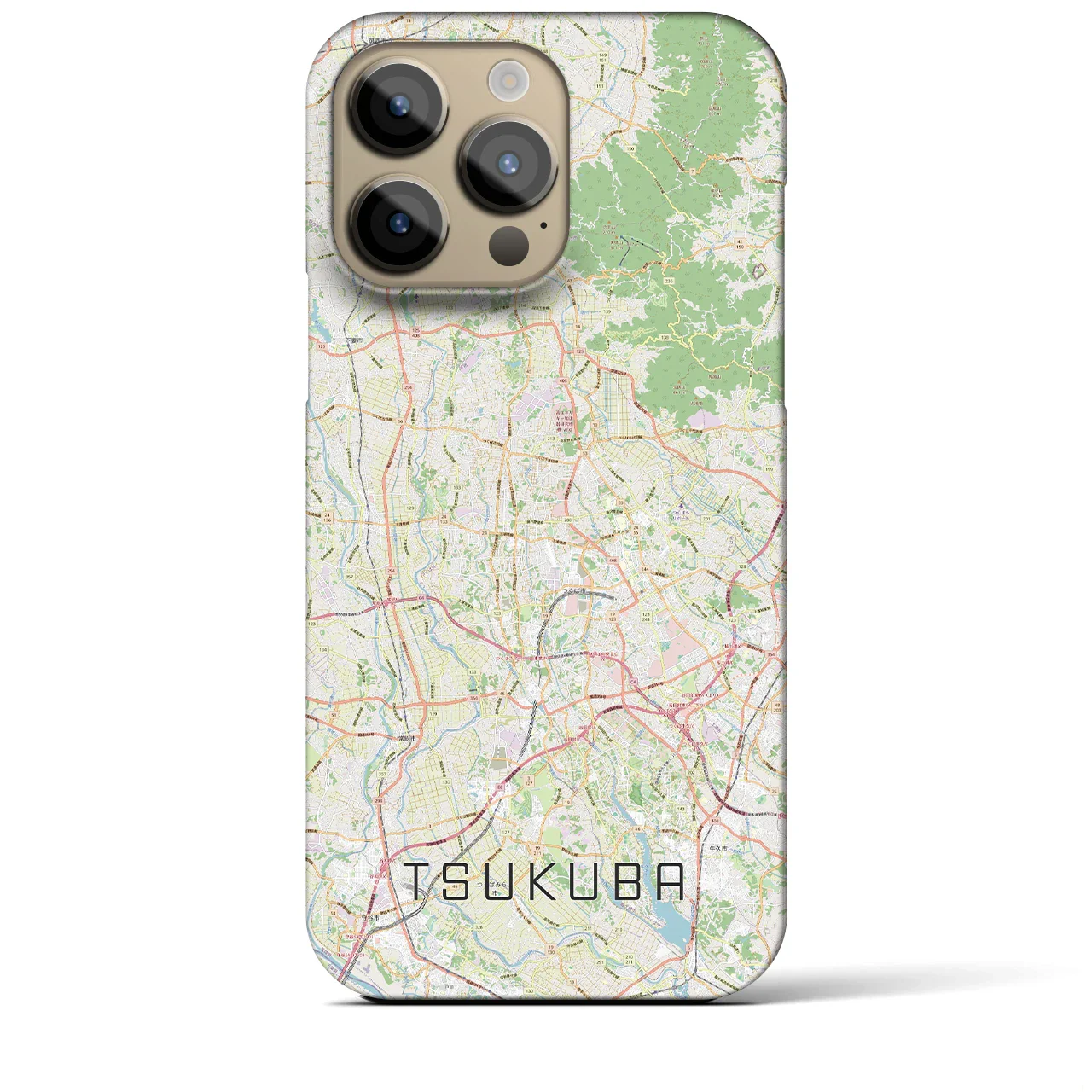 【つくば2(茨城県)】地図柄iPhoneケース(バックカバータイプ)