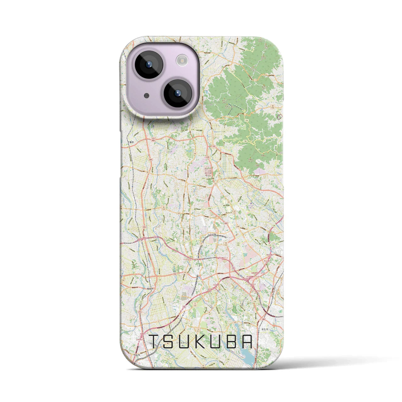 【つくば2(茨城県)】地図柄iPhoneケース(バックカバータイプ)