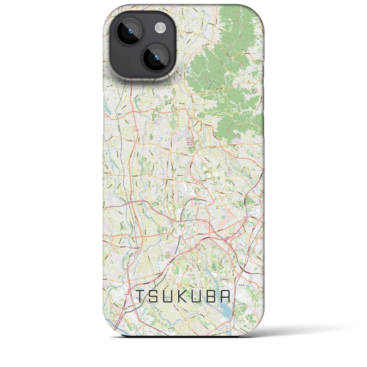 【つくば2(茨城県)】地図柄iPhoneケース(バックカバータイプ)
