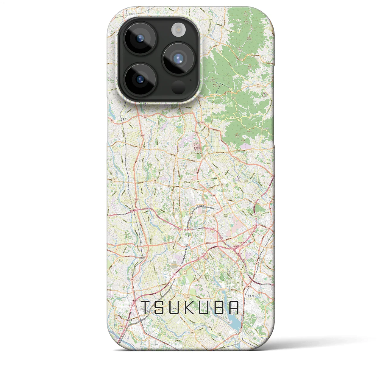 【つくば2(茨城県)】地図柄iPhoneケース(バックカバータイプ)