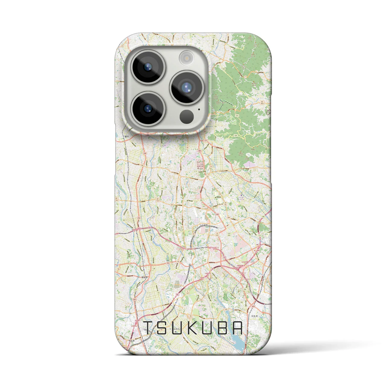 【つくば2(茨城県)】地図柄iPhoneケース(バックカバータイプ)