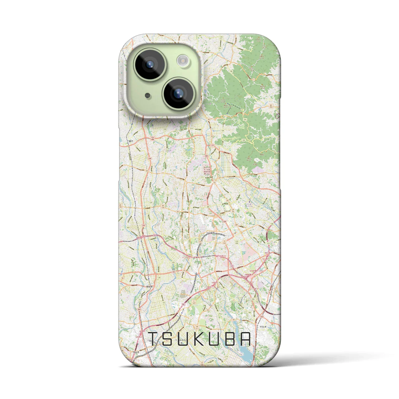 【つくば2(茨城県)】地図柄iPhoneケース(バックカバータイプ)